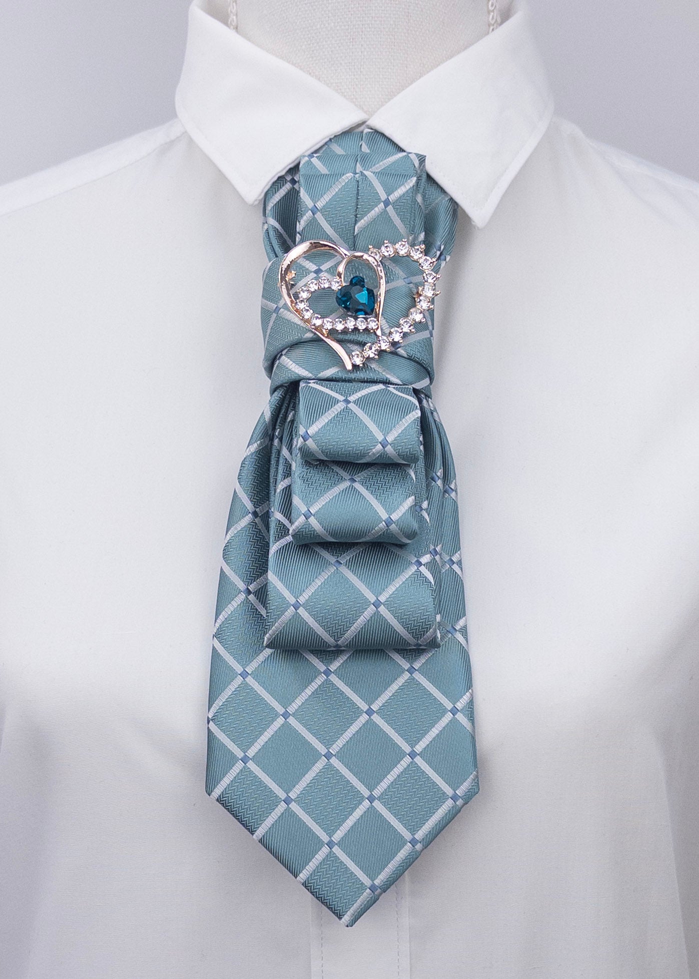 Stropdas blauw geruit