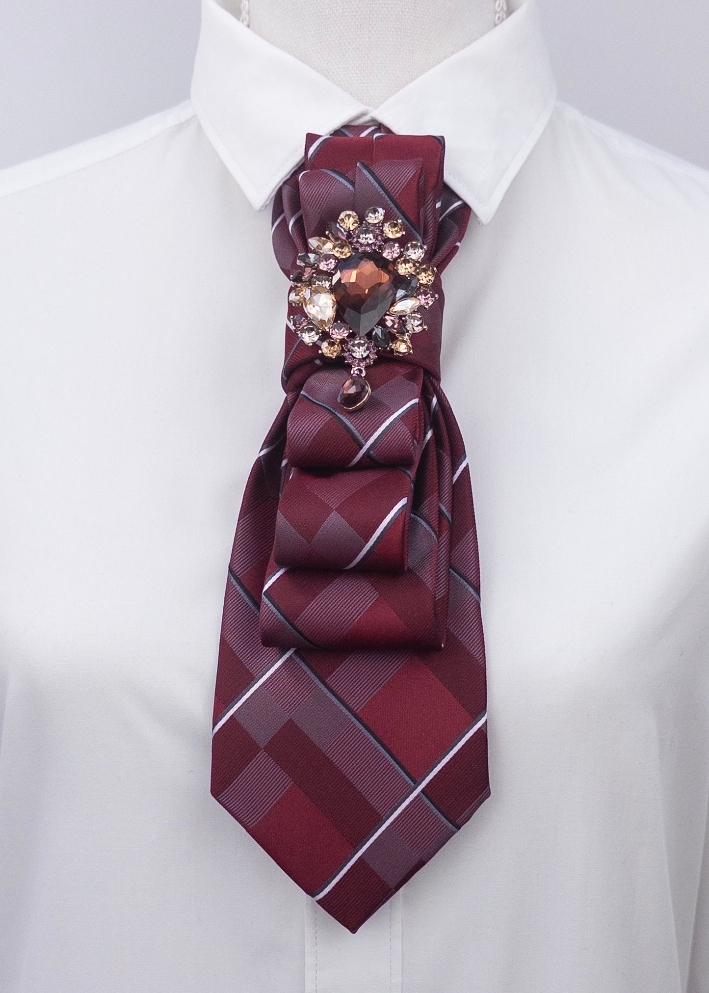 Stropdas burgundy rood