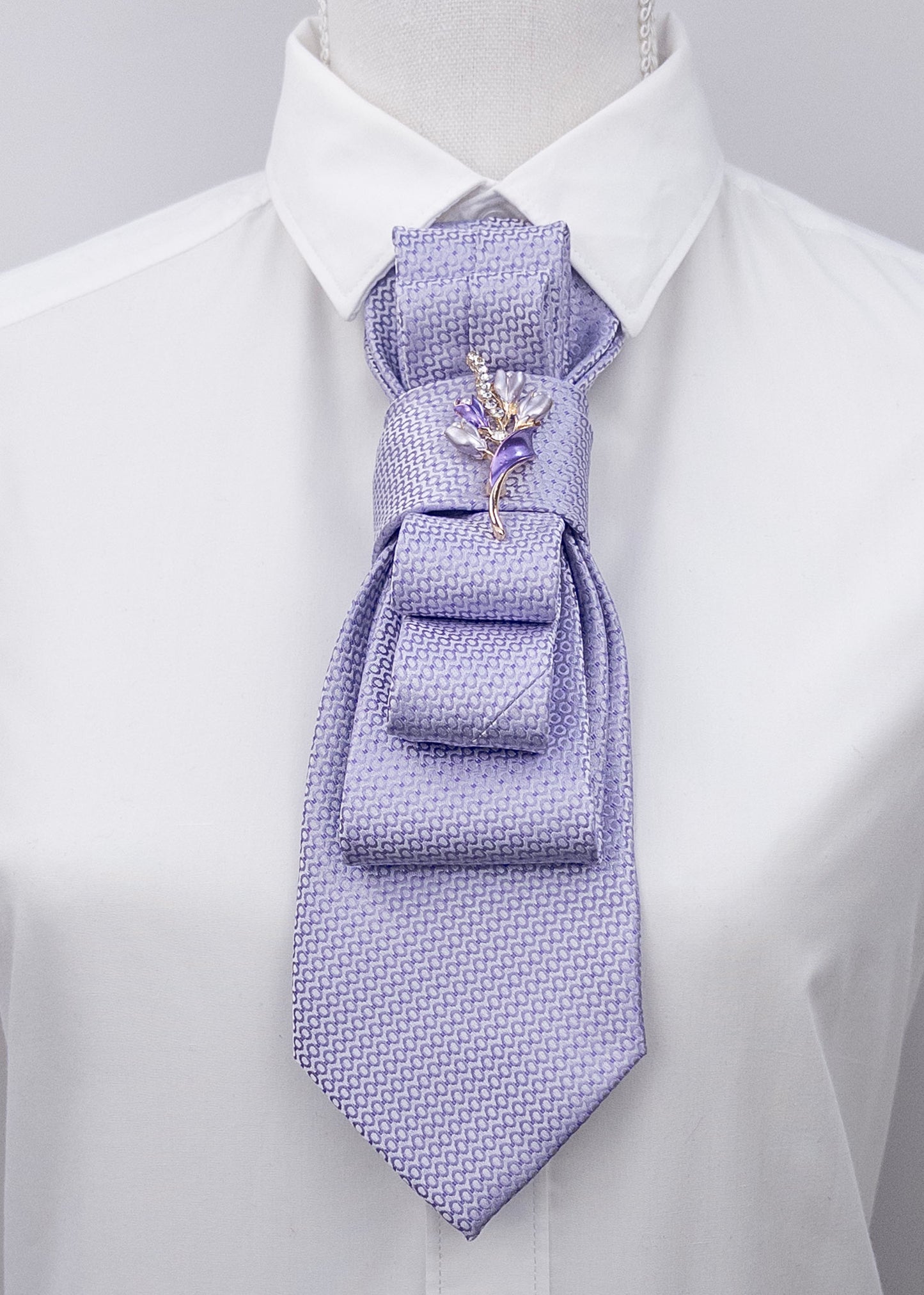 Stropdas paars tulpen