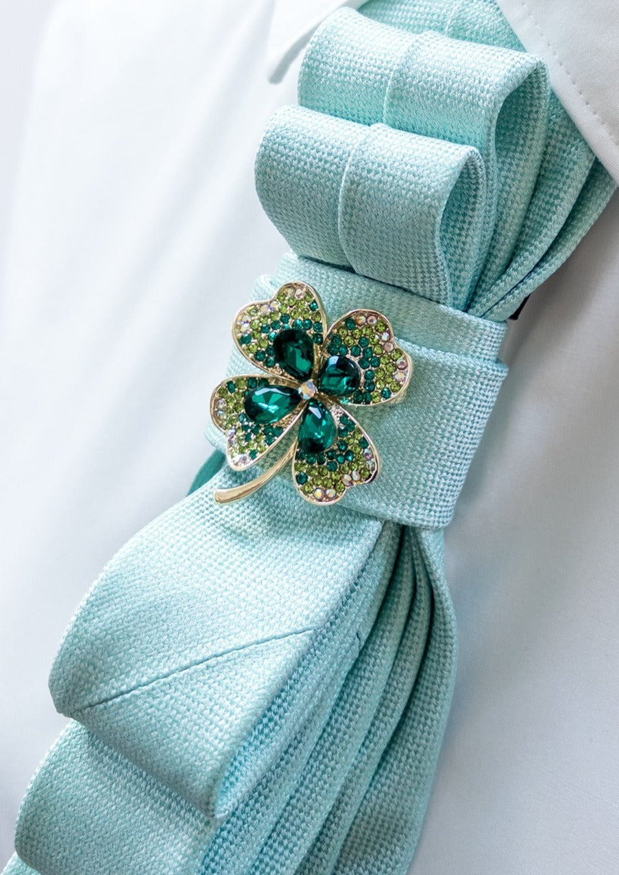 Stropdas mintgroen effen - 100% zijde