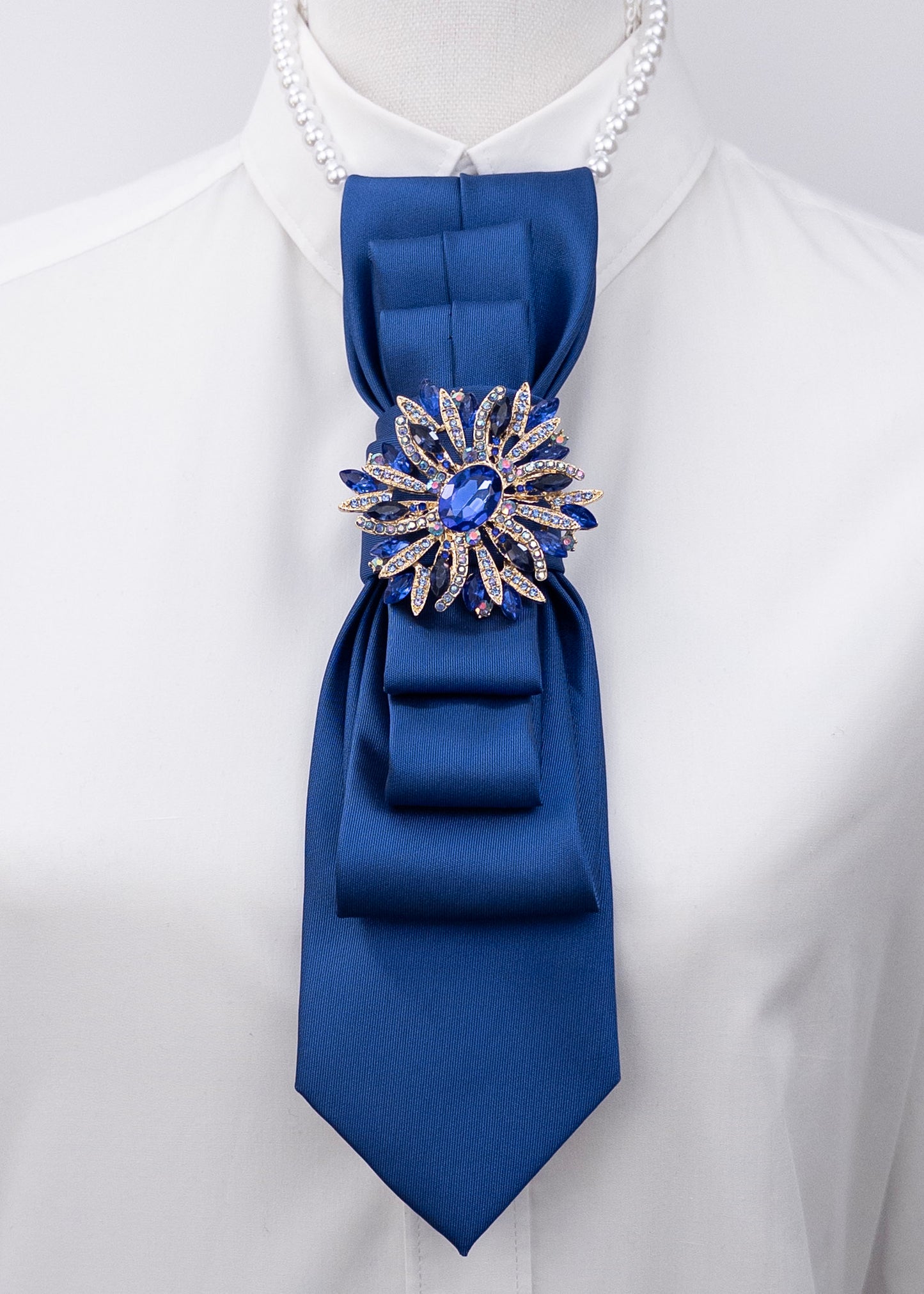Stropdas azuurblauw