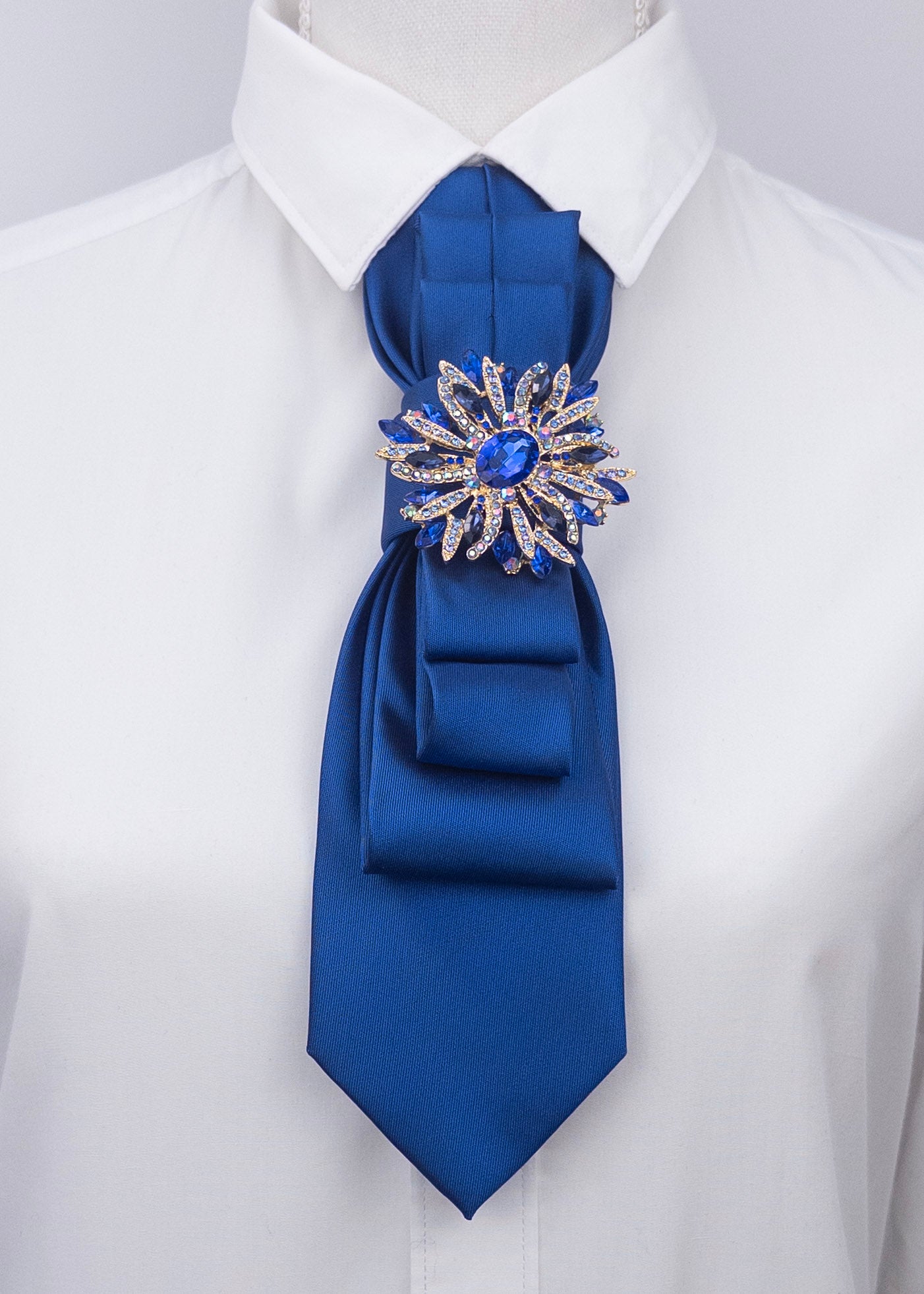 Stropdas azuurblauw
