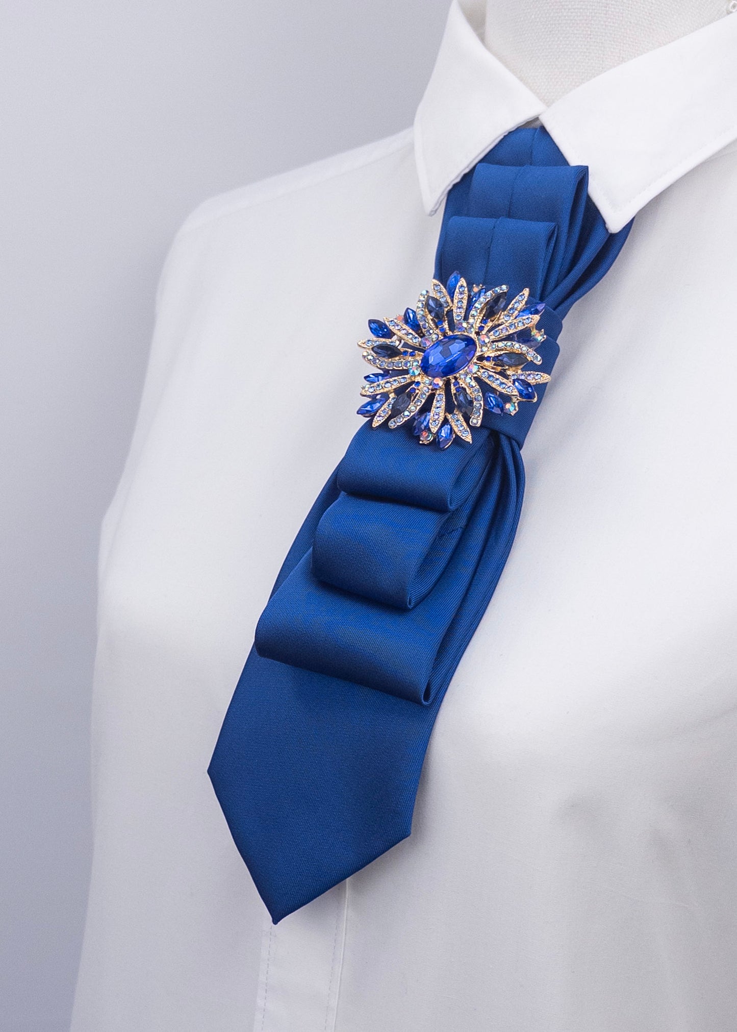 Stropdas azuurblauw