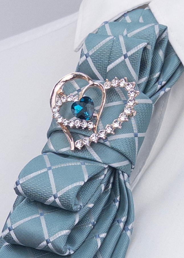 Stropdas blauw geruit