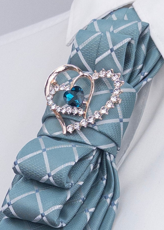 Stropdas blauw geruit