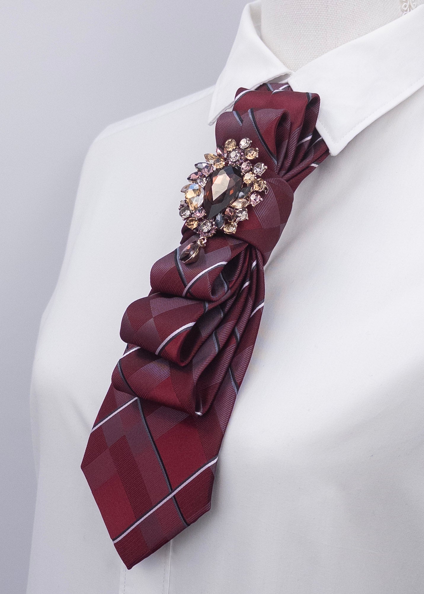 Stropdas burgundy rood