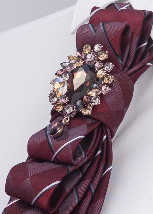 Stropdas burgundy rood