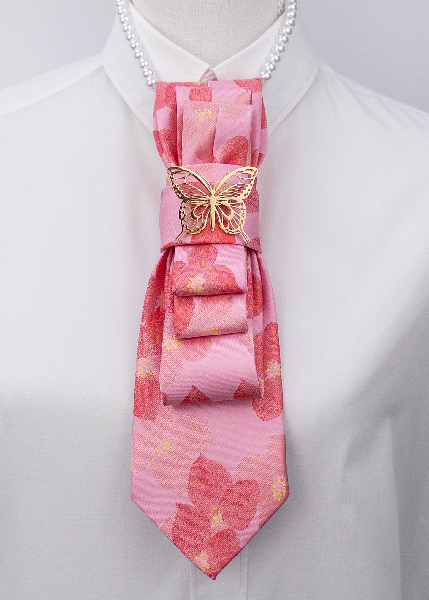 Stropdas koraal roze