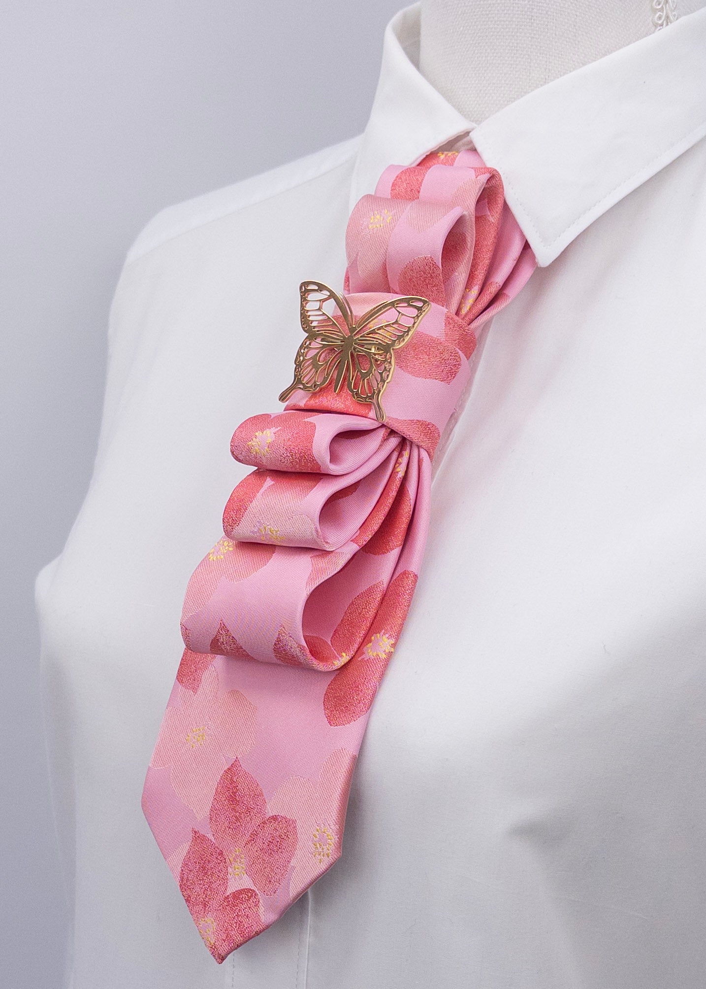 Stropdas koraal roze