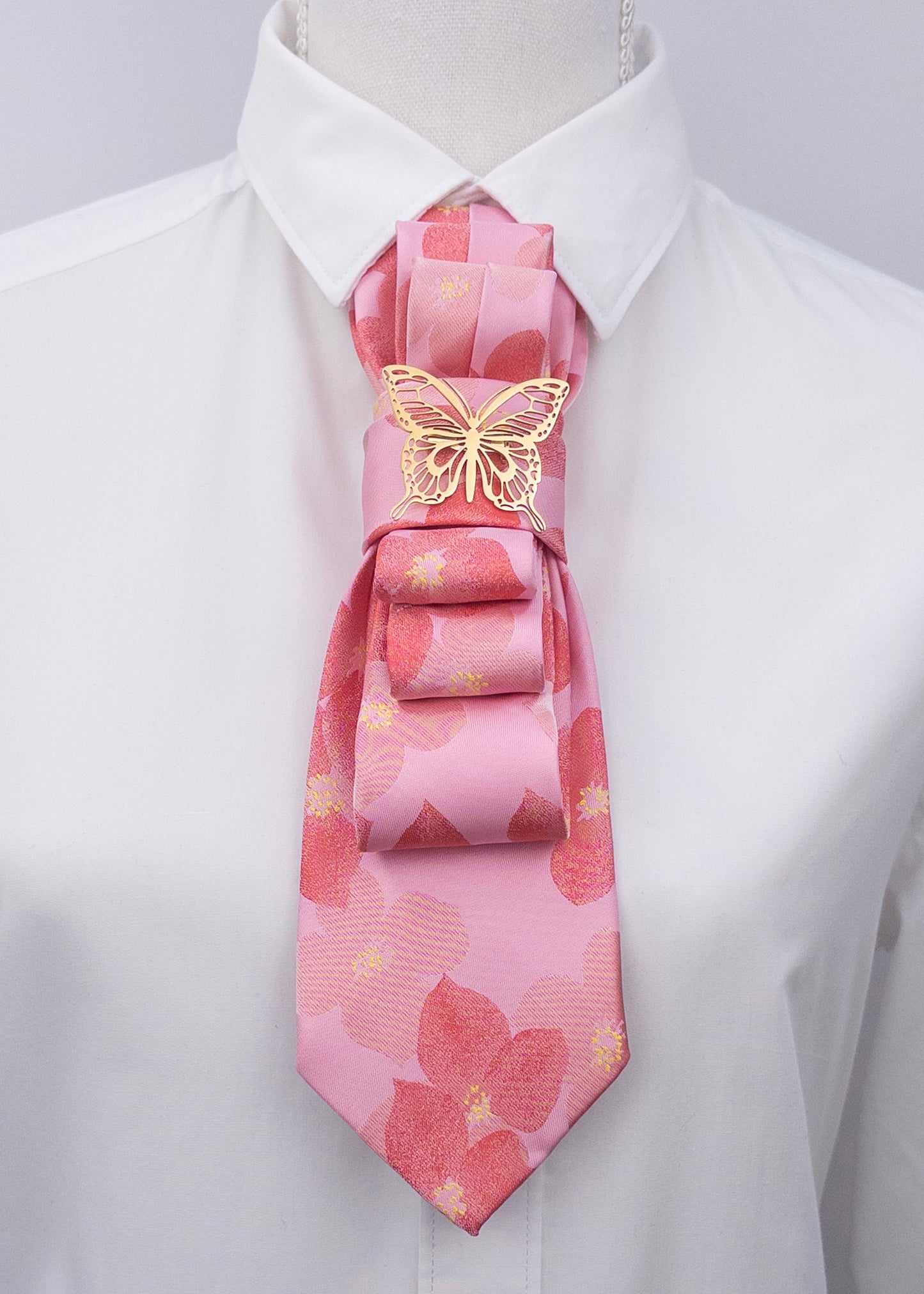 Stropdas koraal roze