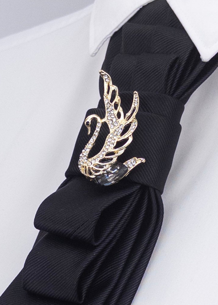 Stropdas zwart zwaan